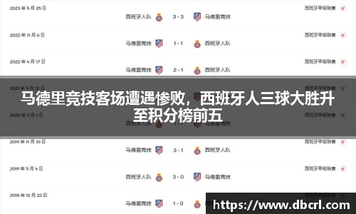 马德里竞技客场遭遇惨败，西班牙人三球大胜升至积分榜前五